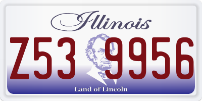 IL license plate Z539956