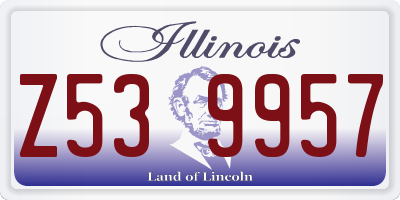 IL license plate Z539957