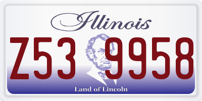 IL license plate Z539958