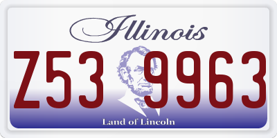 IL license plate Z539963