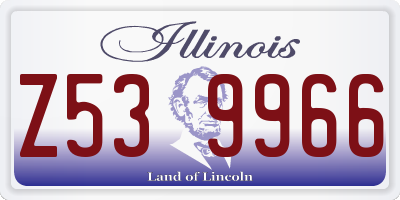 IL license plate Z539966