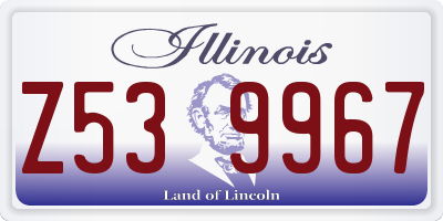 IL license plate Z539967
