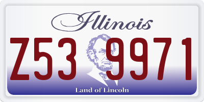 IL license plate Z539971