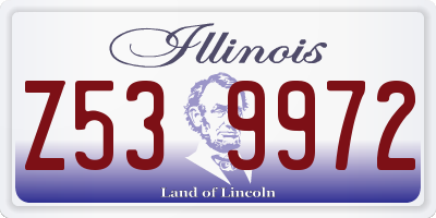 IL license plate Z539972