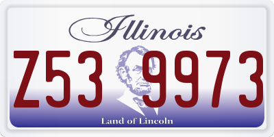 IL license plate Z539973