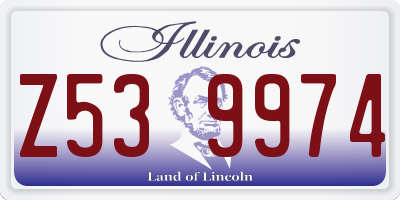 IL license plate Z539974