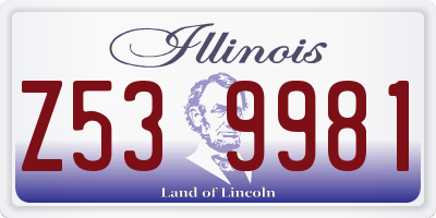 IL license plate Z539981