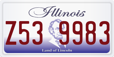 IL license plate Z539983