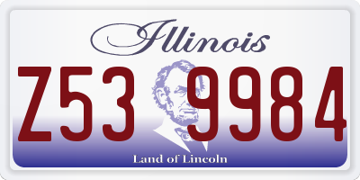 IL license plate Z539984