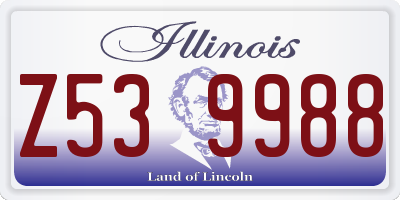 IL license plate Z539988