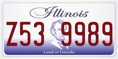 IL license plate Z539989