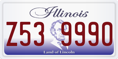 IL license plate Z539990