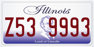 IL license plate Z539993