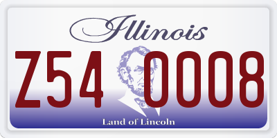 IL license plate Z540008