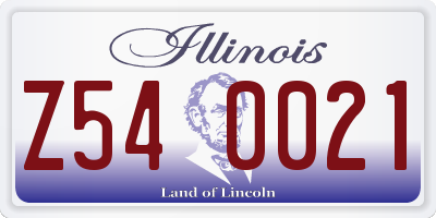 IL license plate Z540021