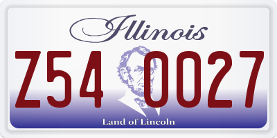 IL license plate Z540027