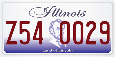 IL license plate Z540029