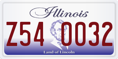 IL license plate Z540032