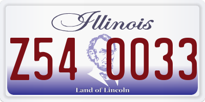 IL license plate Z540033