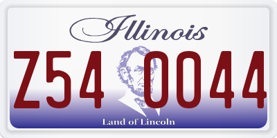 IL license plate Z540044