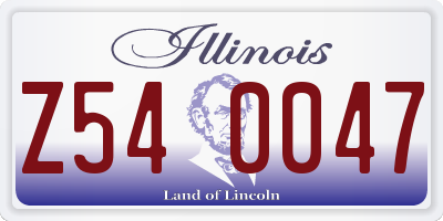 IL license plate Z540047