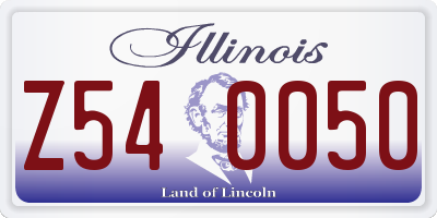 IL license plate Z540050