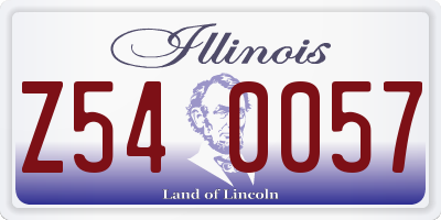 IL license plate Z540057