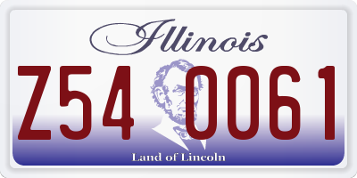 IL license plate Z540061