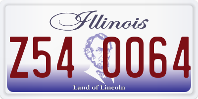 IL license plate Z540064