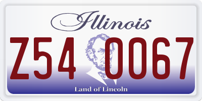 IL license plate Z540067
