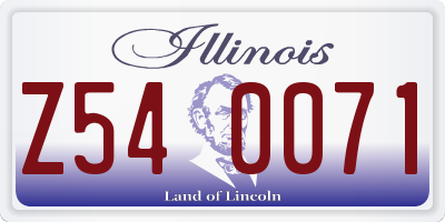 IL license plate Z540071