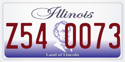 IL license plate Z540073