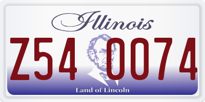 IL license plate Z540074