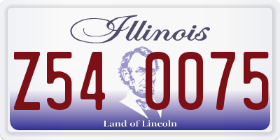 IL license plate Z540075
