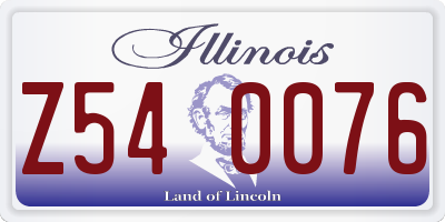 IL license plate Z540076