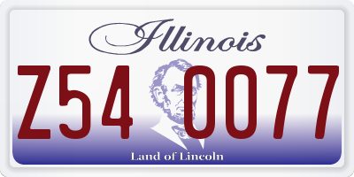 IL license plate Z540077