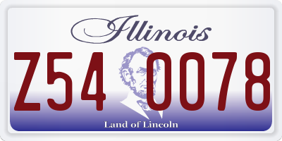 IL license plate Z540078