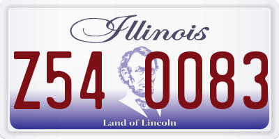 IL license plate Z540083