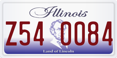 IL license plate Z540084