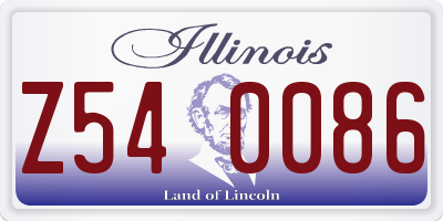 IL license plate Z540086