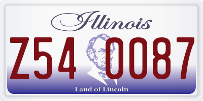 IL license plate Z540087