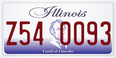 IL license plate Z540093