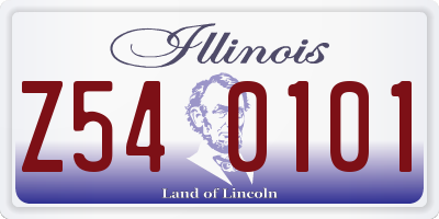 IL license plate Z540101