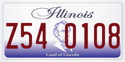 IL license plate Z540108