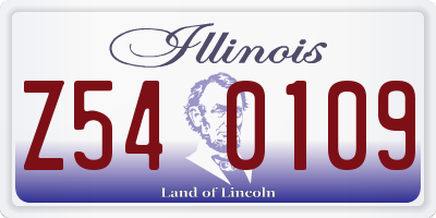 IL license plate Z540109