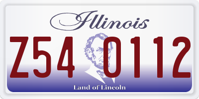 IL license plate Z540112
