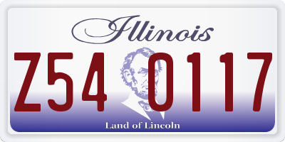 IL license plate Z540117