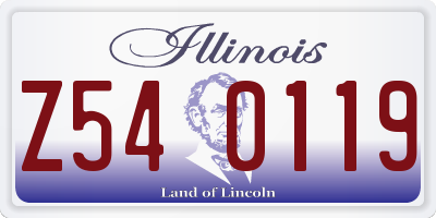 IL license plate Z540119