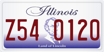 IL license plate Z540120