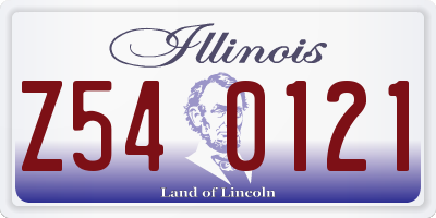 IL license plate Z540121